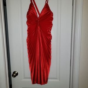 Red cocktail dress
